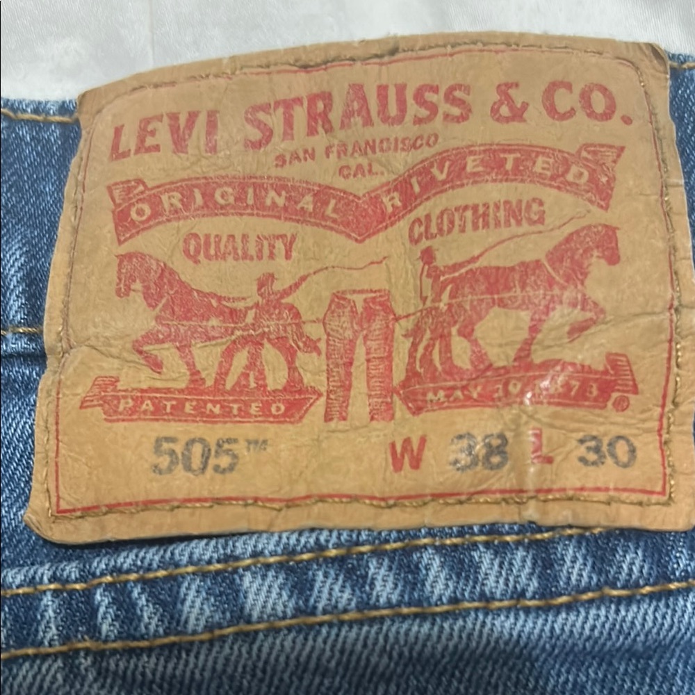 Levi's Blue Relaxed Fit Jeans with Iconic Two Horse Patch